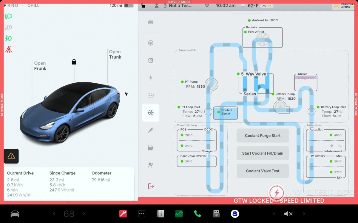Tesla's Service Mode