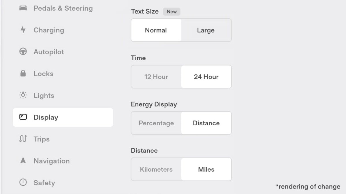 Tesla added 'New Labels' in update 2023.12