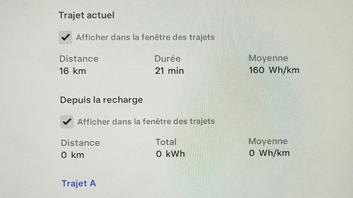 Your 'Current Trip' odometer will now reflect the number of minutes driven